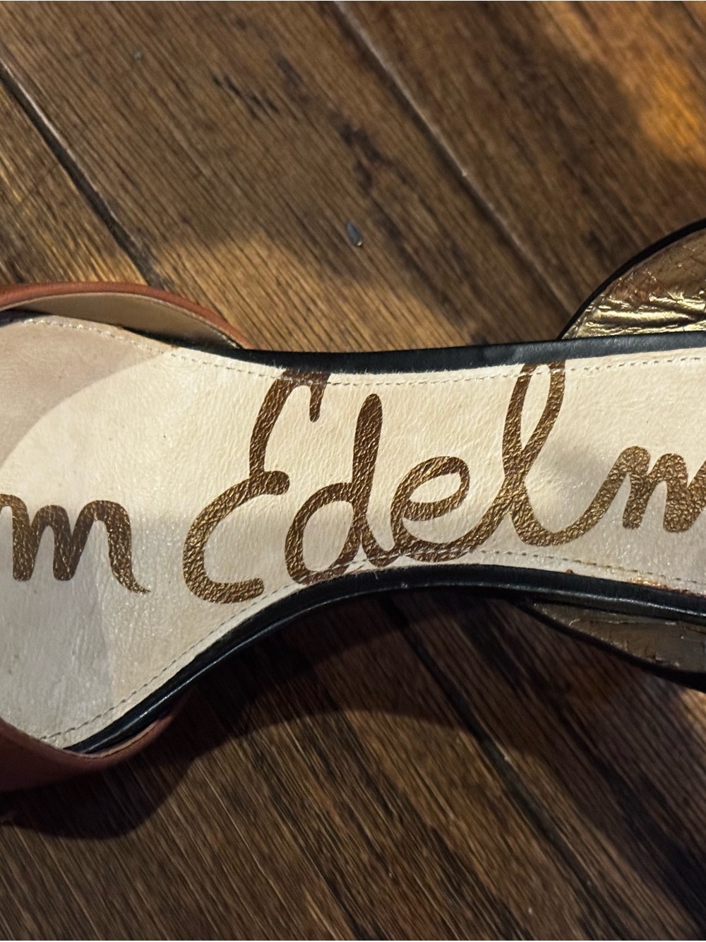 Sam Edelman Pointed Toe Flats in Brown and Black Ankle Strap - Picture 4 of 5